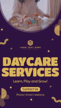 Learn and Grow in Daycare TikTok Video Design