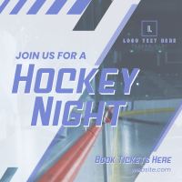 Ice Hockey Night Instagram Post Design