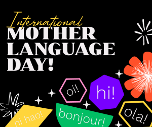 Quirky International Mother Language Day Facebook post Image Preview