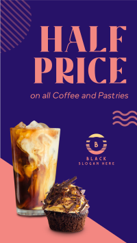 Half Price Coffee Facebook Story Design