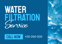 Water Filtration Service Postcard Design