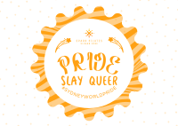 Pride Day Badge Postcard Image Preview