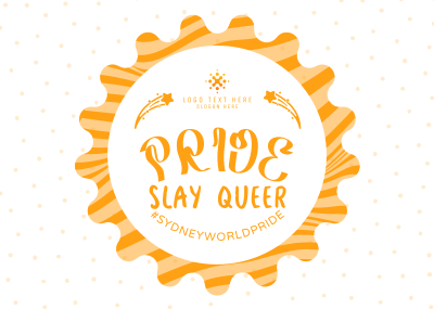 Pride Day Badge Postcard Image Preview