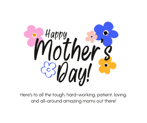 Mother's Day Colorful Flowers Facebook post