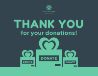 Donation Heart Box  Thank You Card Design