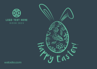Egg Bunny Postcard Image Preview
