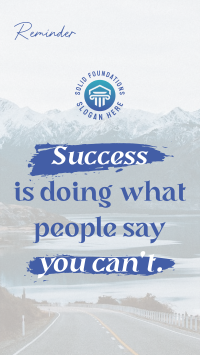 Success Motivational Quote Instagram Reel Design