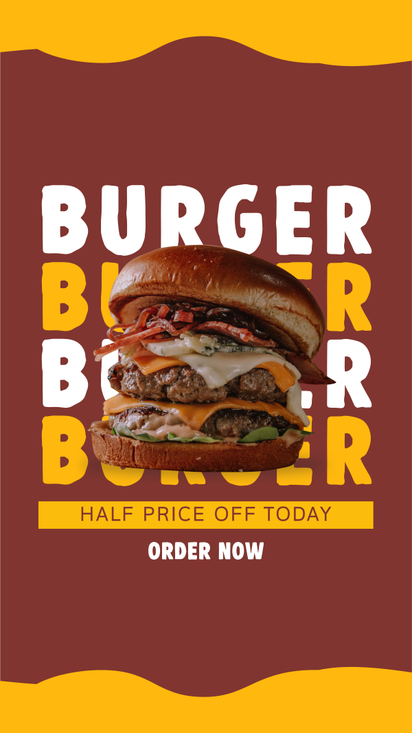 Free Burger Special Instagram Story Design