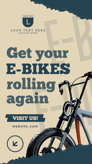 Rolling E-bikes Facebook story Image Preview