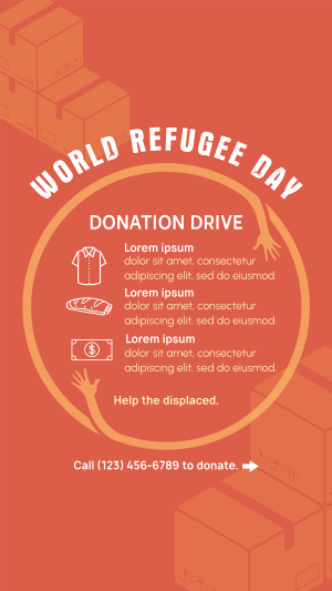 World Refugee Day Donations Facebook story Image Preview
