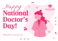 Doctors' Day Celebration Postcard Image Preview