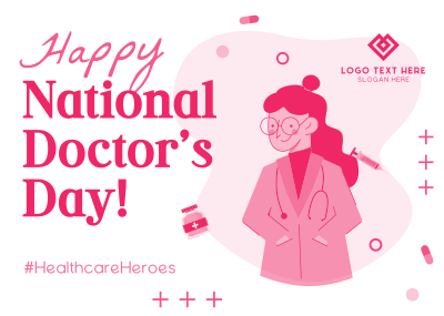 Doctors' Day Celebration Postcard Image Preview