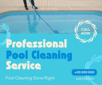 Pool Cleaning Service Facebook Post Design