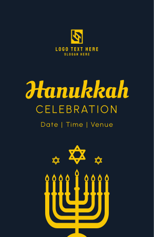 Hanukkah Party Invitation Image Preview