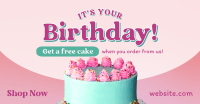 Birthday Cake Promo Facebook Ad Design