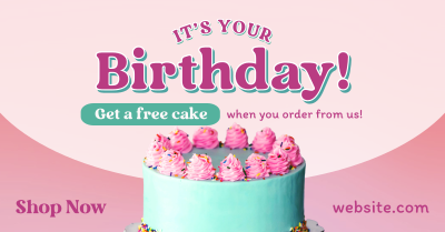 Birthday Cake Promo Facebook ad Image Preview