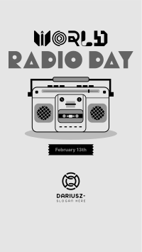Radio Day Retro Instagram story Image Preview