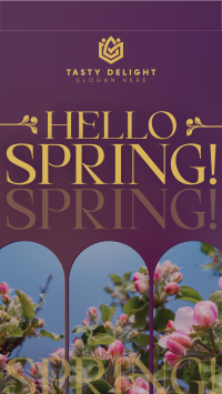 Retro Welcome Spring Instagram reel Image Preview