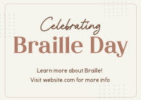 International Braille Day Postcard Image Preview