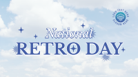 National Retro Day Clouds Facebook Event Cover Design
