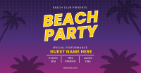 Beach Club Party Facebook Ad Design