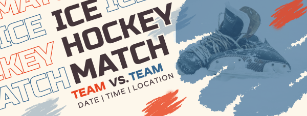 Ice Hockey Versus Match Facebook Cover Design
