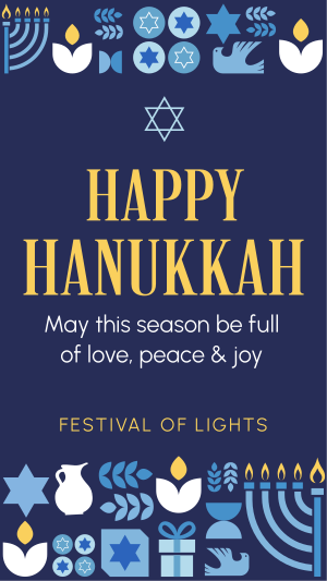 Happy Hanukkah Pattern Facebook story Image Preview