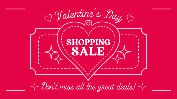 Minimalist Valentine's Day Sale Facebook Event Cover Design