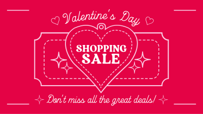 Minimalist Valentine's Day Sale Facebook event cover Image Preview