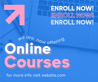 Online Courses Enrollment Facebook Post Design