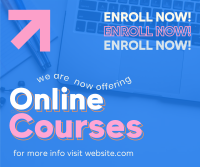 Online Courses Enrollment Facebook post Image Preview