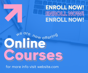 Online Courses Enrollment Facebook post Image Preview