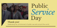 Public Service Day Twitter Post Design