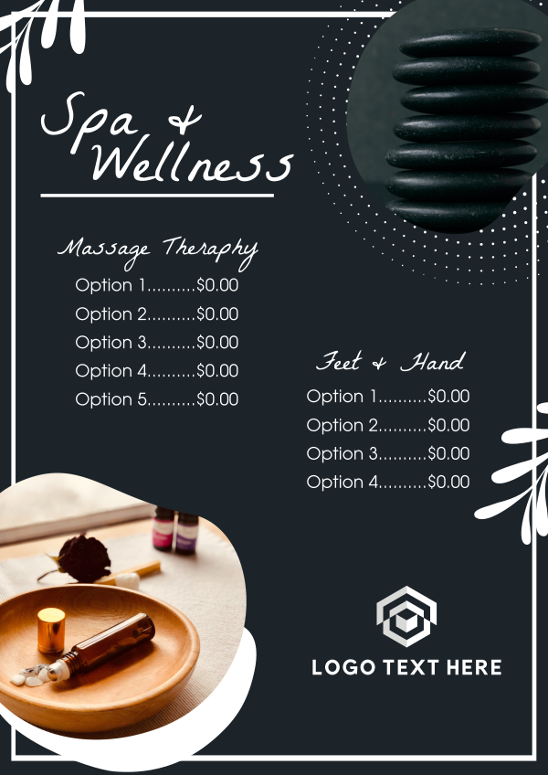 Spa & Wellness Menu Design Image Preview