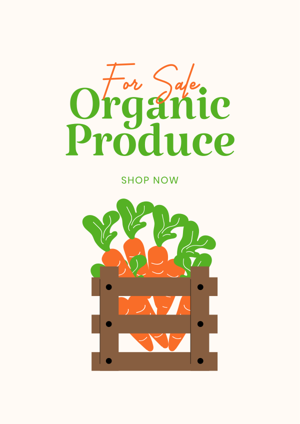 Organic Produce For Sale Flyer Design