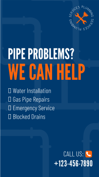 Need A Plumber? Facebook Story Design