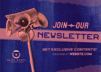 Grunge Pop Newsletter Postcard Image Preview