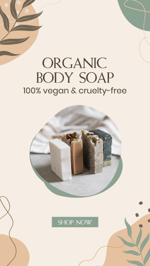 Organic Body Soap Facebook story Image Preview