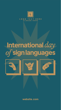 International Day of Sign Languages Facebook Story Design
