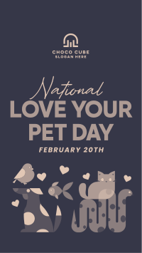 National Love Your Pet Day Facebook Story Design