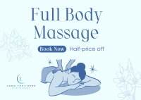 Body Massage Promo Postcard Design