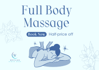 Body Massage Promo Postcard Image Preview