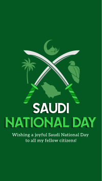 Saudi Day Symbols Facebook Story Design