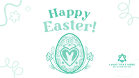 Floral Egg with Easter Bunny Facebook event cover Image Preview