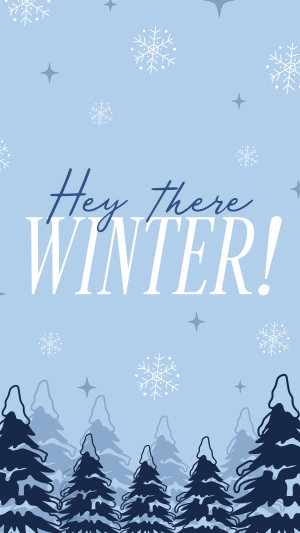Hey There Winter Greeting Instagram story Image Preview
