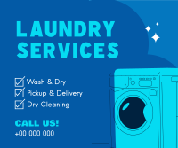Laundry Services List Facebook Post Design