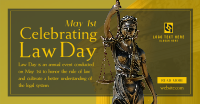 Lady Justice Law Day Facebook Ad Design