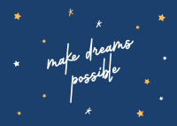 Make Dreams Possible Postcard Image Preview