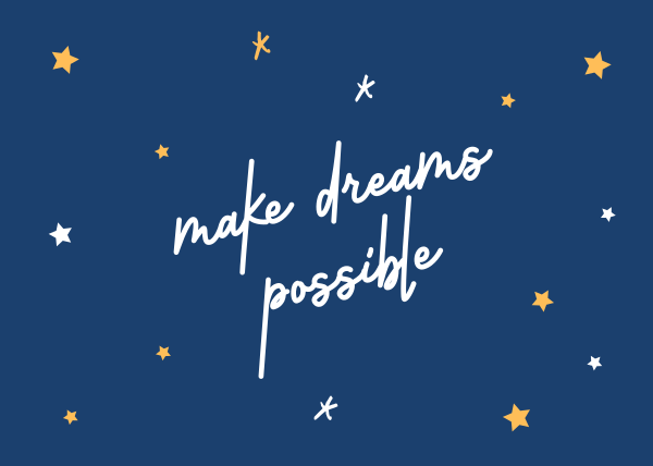 Make Dreams Possible Postcard Design Image Preview