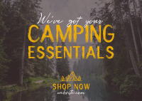 Camping Gear Essentials Postcard Image Preview